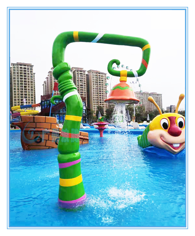 水上樂(lè)園設(shè)備，戲水小品，吊鐘噴水